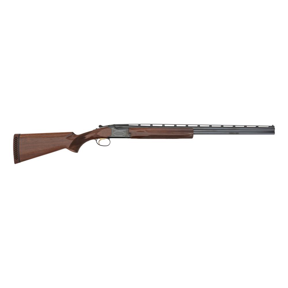 * Browning Citori Skeet 28ga. with Original Box: 28 gauge. Cylinder chokes. 2 3/4" chamber length. 28" over/under barrels. 14.25" length of pull. 7" drop to comb. 10" drop to heel. Boxlock break action shotgun with over/under barrels and a vented ri