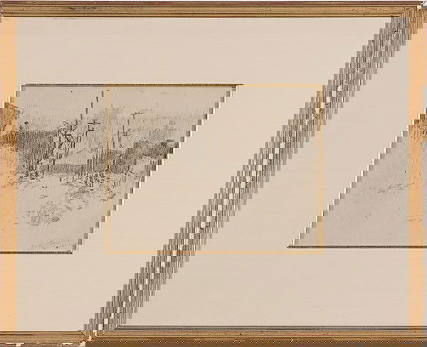 E.T. Hurley Pencil Sketch, : E.T. Hurley Pencil Sketch, signed and dated 1901 l.r., depicting a Cincinnati scene (likely Mt. Adams); 8.25 x 10.25" in.