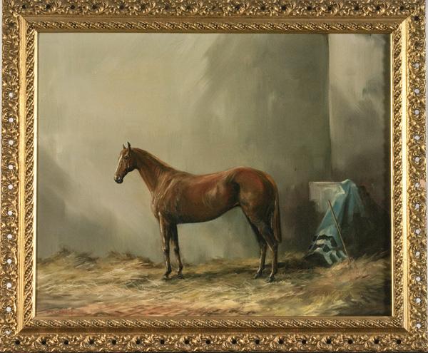 Portrait of Horse by Dion Pears, Oil on Canvas : Portrait of Horse by Dion Pears, Oil on Canvas Dion Pears (20th century), signed l.l.; 29.25 x 23.25 in.