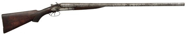 Double Barrel Hammer Shotgun by J.B. Clabrough & B: Double Barrel Hammer Shotgun by J.B. Clabrough & Bros. 10 gauge, 32" barrels, S/N 881, English mfg.