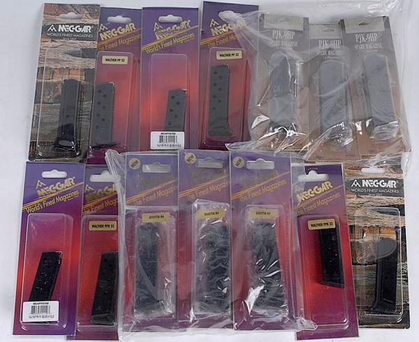 Lot of Twenty New Pistol Magazines : Lot of Twenty New Pistol Magazines 8- MecGar for Walther PPK/s .380 and PP .32, 6- for Beretta model 84 .380, 6- for FEG PJK-9HP