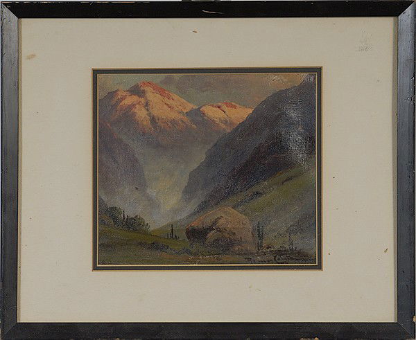 Landscape by Ramos Catalan, Oil on Canvas : Landscape by Ramos Catalan, Oil on Canvas Ramos Catalan (Chilean, 1886/90-?), signed l.r.; 8.5 x 9.5 in.