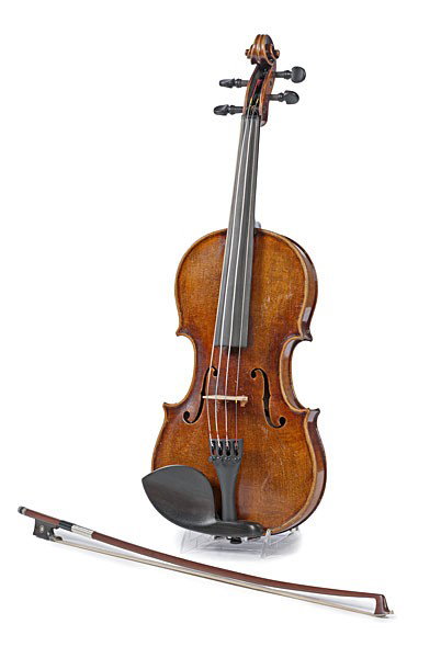 1929 Rudolf Prosek Violin for Wurlitzer Co. with C: 1929 Rudolf Prosek Violin for Wurlitzer Co. with Case Violin labeled Made in Czechoslovakia for the Rudolph Wurlitzer Co., New York, NY, By Rudolf Prosek, No. 60, Yr. 1929; lg. 22 in.
