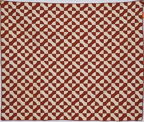 Robbing Peter to Pay Paul Quilt : Robbing Peter to Pay Paul Quilt American, 20th century. A Robbing Peter to Pay Paul quilt in red calico and cream, 80 x 70 in.