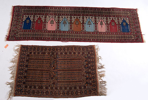 Persian Prayer Rug PLUS Persian Runner : Persian Prayer Rug PLUS Persian Runner prayer rug: 36 x 57 in. (3 ft. x 4 ft. 9 in., 91.44 x 144.78cm) AND runner: 105 x 31 in. (8 ft. 9 in. x 2 ft. 7 in., 266.7 x 78.74cm)