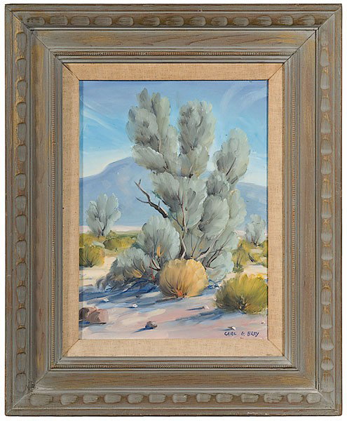 Carl Glen Bray (American, b. 1917) : Carl Glen Bray (American, b. 1917) Landscape oil on board, signed l.r. 15.5 in. x 11.5 in.