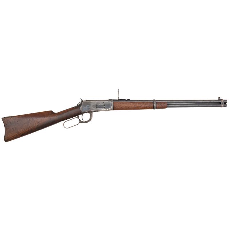 ** City of Toronto Marked Winchester Model 1894 Saddle Ring Carbine: .30-30 WCF. 20" round barrel. SN: 689187. Manufactured circa 1913. Blued finish, smooth walnut stock with carbine butt. Standard Winchester barrel and tang markings. Stock stamped "CITY OF TORONTO" on