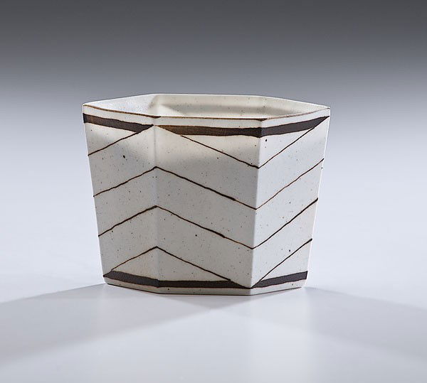 Masterworks: Bodil Manz Folded Vase Form : Bodil Manz (Born 1943, Denmark) Folded Vase Form 1989 Porcelain; ht. 3.75, wd. 4 in.