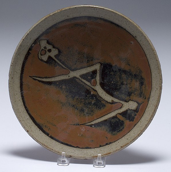 Potters' Market: Shoji Hamada Plate : Shoji Hamada (1894-1978, Japan) Plate Stoneware, dia. 9.75 in.