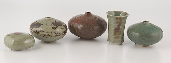 Potters' Market: Otto Heino Group of Five Vases : Otto Heino (1925-2009, USA) Group of Five Vases Group of five vases, largest ht. 4 in. All signed. From the Collection of Dorothy Miner.