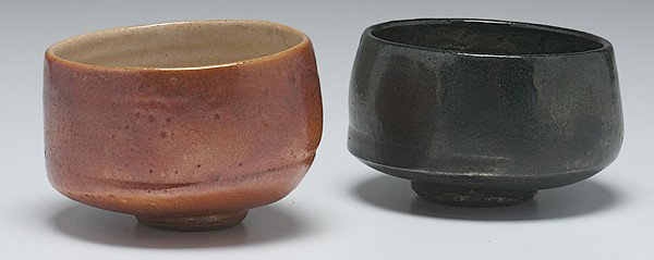 Potters' Market: Richard Hirsch Pair of Tea Bowls : Richard Hirsch (Born 1944, USA) Pair of Tea Bowls ca 1986 Earthenware, each ht. 3 in. From the Collection of Dorothy Miner.