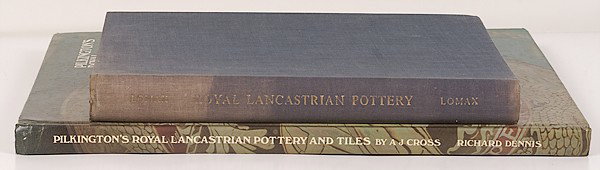 Miner Library: [BRITISH] Lancastrian Pottery : [BRITISH] Lancastrian Pottery British, includes two books of Lancastrian Pottery: Abraham Lomax, Royal Lancastrian Pottery, 1900-1938 A.J. Cross, Pilkington's Royal Lancastrian Pottery and Tiles.