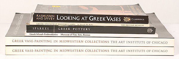Miner Library: [GREEK] Greek and Roman Pottery : [GREEK] Greek and Roman Pottery Six books of Greek and Roman pottery, including: Donald M. Bailey, Greek and Roman Pottery Lamps Brian A. Sparks, Greek Pottery, An Introduction Tom Rasmussen and Nig