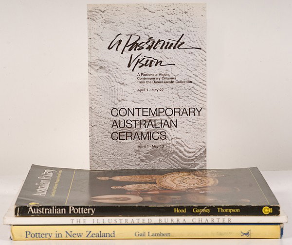 Miner Library: [AUSTRALIA and NEW ZEALAND] Pottery: [AUSTRALIA and NEW ZEALAND] Pottery and Ceramics Lot of four books, magazines and exhibitions of Australian and New Zealand pottery and Ceramics, including : Gail Lambert, Pottery in New Zealand, Co