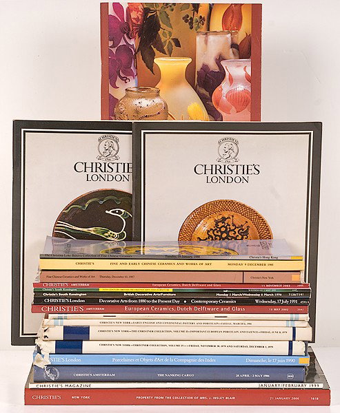 Miner Library: [CHRISTIE'S] Ceramic Auction Catalo: [CHRISTIE'S] Ceramic Auction Catalogs Lot of nineteen ceramic auction catalogs from Christie's, pertaining to contemporary ceramics, Chinese export porcelain, French porcelain, art nouveau, English 
