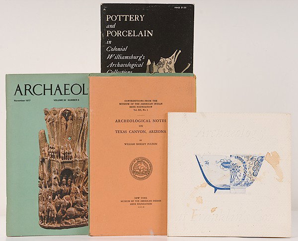 Miner Library: [ARCHAEOLOGY] Archaeology and Potte: [ARCHAEOLOGY] Archaeology and Pottery Lot of six archaeological exhibitions and catalogs of pottery, including: William Shirley Fulton, Contributions from the Museum of the American Indian Heye Foun