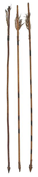 Southwestern Arrows : Southwestern Arrows lot of 3, two arrows with stone tips and pyro-branded bands; third arrow with inscription For David S. Huffman/ Made by Pablo Herrera and additionally decorated with line drawing
