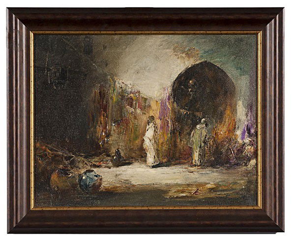 Orientalist Scene by Douglas Arthur Teed, O/C: Orientalist Scene by Douglas Arthur Teed, Oil on Canvas Douglas Arthur Tead (American, 1864-1929), signed and dated 1923 l.l.; 16.5 x 21.5 in.