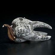 David Regan (1964, USA) : David Regan (1964, USA) Cyanide Leach Goldmine Teapot 2004 Porcelain with sgrafitto drawing; ht. 10.5 in.