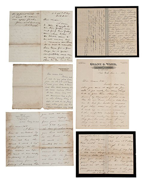 U.S. Grant Family Letters from Frederick, "Buck," : U.S. Grant Family Letters from Frederick, "Buck," & Jesse Grant, Including Content about U.S. Grant Lot of 11, including the following: Invitation for Will Smith and wife, May 4, 1875 to meet Genera