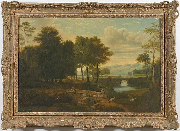 Landscape After Richard Wilson, Oil on Canvas : Landscape After Richard Wilson, Oil on Canvas Richard Wilson (British, 1713-1782), unsigned; 23 x 35.25 in.