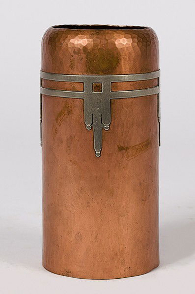385: Roycroft Silver On Copper Vase