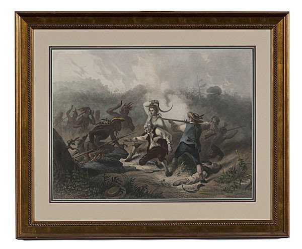 Wyoming, 19th Century Historical Engraving : Wyoming, 19th Century Historical Engraving Engraved by J.C. Macrae (English, 19th century), and after a work by Felix Darley (American, 1822-1888), titled Wyoming in margin and published in London a