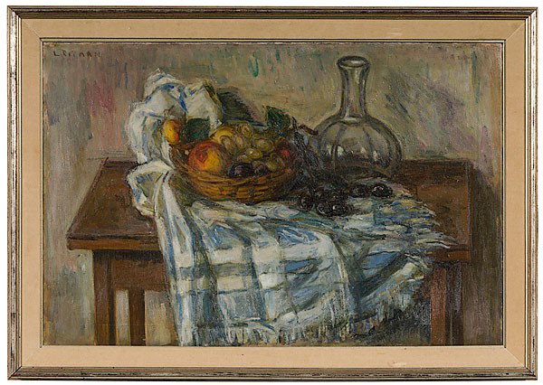 Impressionist Still Life by Louis Ritman : Impressionist Still Life by Louis Ritman Louis Ritman (American, 1869-1963), oil on canvas, signed u.l.; 20.75 x 31.75 in. Provenance: Property to benefit the H. Leslie Perry Library, Henderson, N