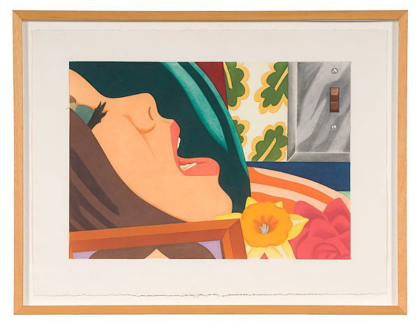 Tom Wesselmann (American, 1931-2004), Pop Art Port: Tom Wesselmann (American, 1931-2004), Pop Art Portrait Lithograph, signed, dated 77 and marked 31/75 l.r., with Aeropress watermark l.r.; plate 16.25 x 23 in.