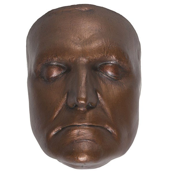 John James Audubon Life Mask by Havell : John James Audubon Life Mask by Havell American, a painted plaster life mask of John James Audubon (1785-1851), with label on interior that reads Cast of the life mask made by Robert Havell in Londo