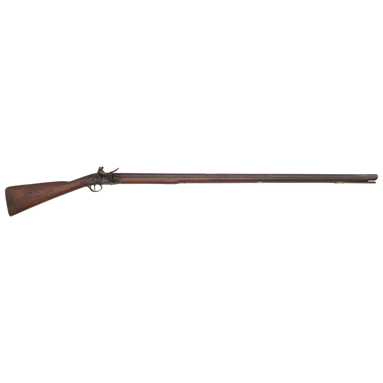 Flintlock Fowler by Blair & Sutherlands: .70 caliber. 42.125" two-stage wedge retained slightly swamped octagon to round barrel. SN: NSN. Browned finish, brass furniture, full-length walnut stock. Single shot smoothbore muzzleloading flintlo
