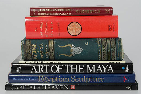 [ASIAN] Collection of Asian Books, Plus : Asian, a collection of seven books including: Marc Riboud, Capital of Heaven (1990) Henri Stierlin, Art of the Maya (1981) Edna R. Russmann, Egyptian Sculpture: Cairo and Luxor (1989) Archana Shankar,