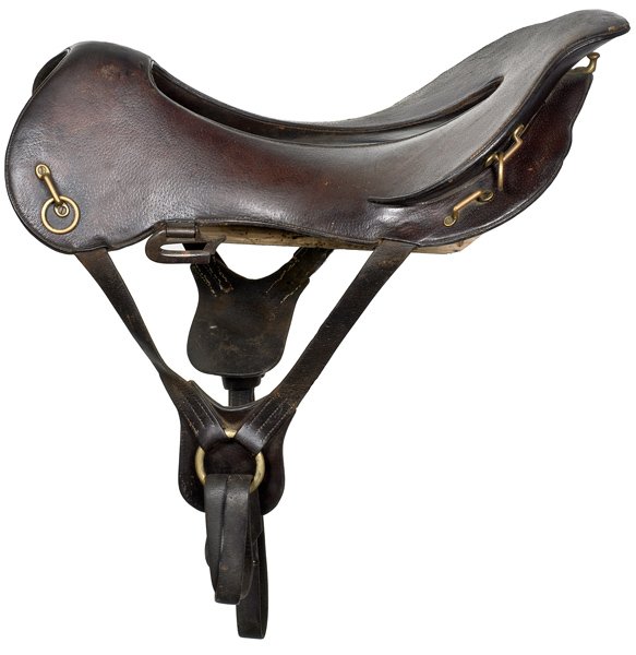 U.S. McClellan-Whitman Officer's Saddle, Private P: U.S. McClellan-Whitman Officer's Saddle, Private Purchase Ca 1890-1910. Complete with brass furniture and void of any markings.