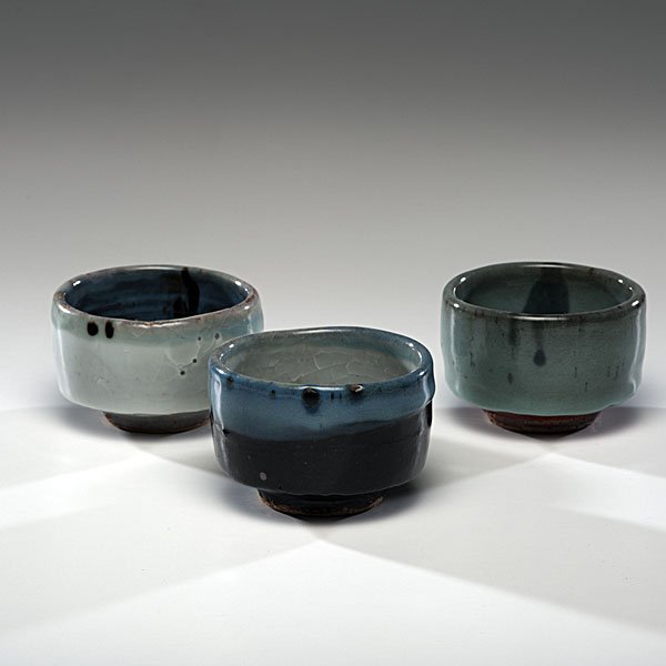 Albert Green (1914-1994; USA) : Albert Green (1914-1994; USA) Three Tea Bowls ca 1986-94 Stoneware; tallest ht. 3 in. Provenance:Dorothy Miner Collection