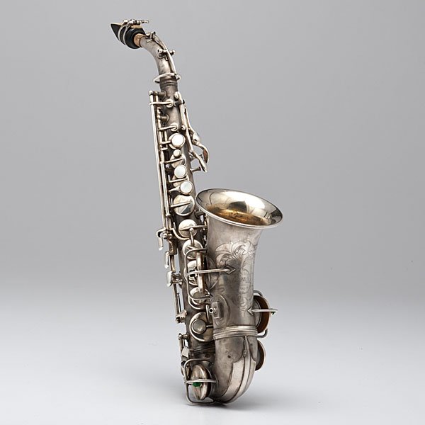 C. G. Conn Ltd. Silver Saxophone : C. G. Conn Ltd. Silver Saxophone Elkhart, Indiana, a silver saxophone by saxophone company C.G. Conn Ltd.; lg. 16 in. C.G. Conn Ltd., sometimes called Conn Instruments, was a United States manufactu