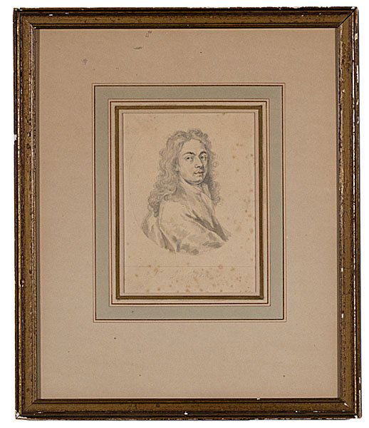 Portrait of Sir John Medina by George Vertue, Penc : Portrait of Sir John Medina by George Vertue, Penc George Vertue (Dutch, 1684-1756), titled Sir John Medina along lower margin; ht. 8, wd. 6.75 in. A Dutch portraitist who worked in England, George