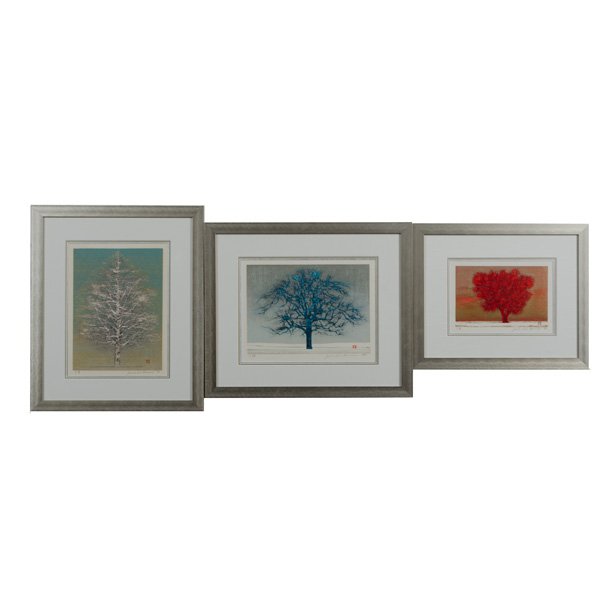 Joichi Hoshi (Japanese, 1911-1979), Fine Group of W: Joichi Hoshi (Japanese, 1911-1979), Fine Group of Woodcuts A group of three woodcuts on paper, each signed l.r. in pencil and with artist's mark in l.r. portion of plate, each numbered in pencil l.l