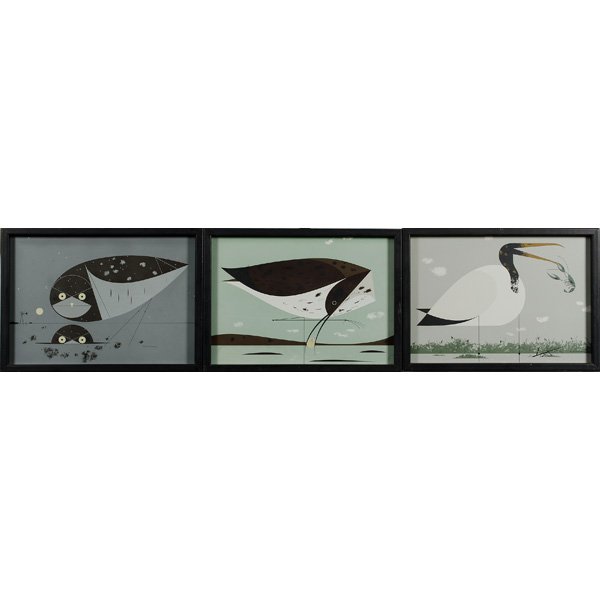 Charley Harper (American, 1922-2007), Silkscreens : Charley Harper (American, 1922-2007), Silkscreens Three silkscreens on paper depicting birds, each signed in ink l.r.; each 12.5 x 18 in.