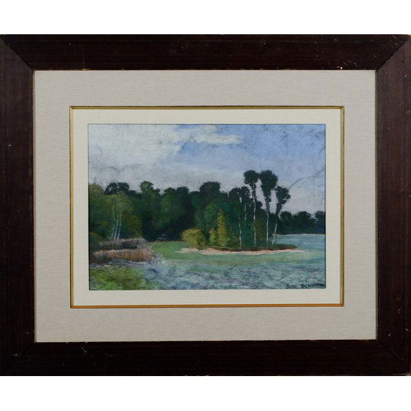 Jane Peterson (American, 1876-1965), Pastel Landsc: Jane Peterson (American, 1876-1965), Pastel Landscape pastel on paper, signed l.r.; 13.75 x 19.5 in. Well known impressionist and expressionist painter, Jane Peterson was born in Illinois, and trav