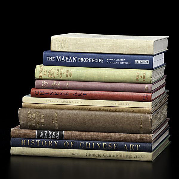 Books on Chinese Decorative Arts : Books on Chinese Decorative Arts Asian, ten books on Chinese decorative arts including: Ct Loo Inc. An Exhibition of Chinese Archaic Jades, 1950. Roger Fry et. al. Chinese Art: An Introductory Handb