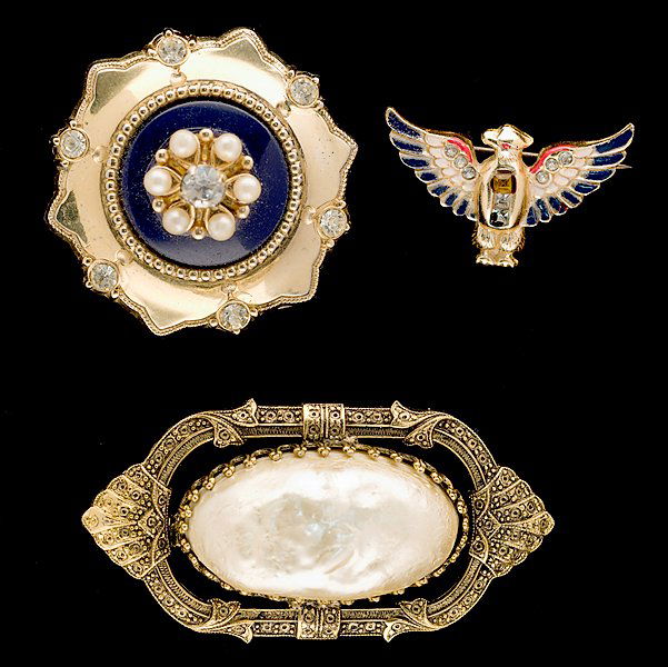 Coro and Freidrich Grouping : Coro and Freidrich Grouping A grouping of Coro and Freidrich composed of three brooches; all signed pieces are stamped.