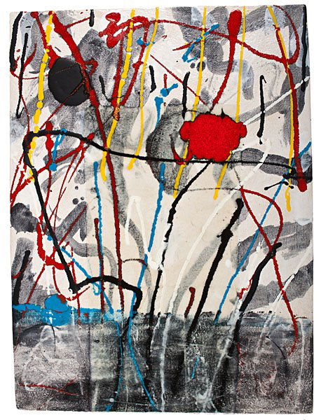 Jun Kaneko (1942, Japan/USA) : Untitled White Slab 2001 Stoneware, ht. 29, wd. 21.75 in. Provenance: Sanford Besser Collection; Acquired directly from the Artist.