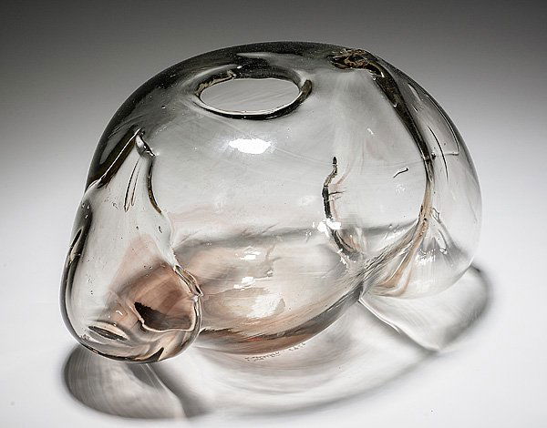 Harvey Littleton Prunted Form: Harvey Littleton Prunted Form Harvey K. Littleton (American, b. 1922), an abstract blown glass composition, name inscribed on underside and dated 1963; ht. 6 in., lg. 9.25 in. Littleton is widely