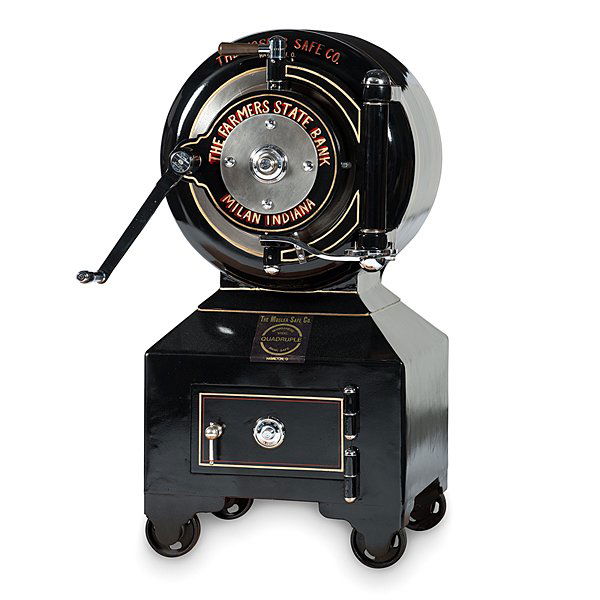 Mosler Bank Safe, Called "The Cannonball" : Mosler Bank Safe, Called "The Cannonball" American, 1917. Built by Mosler Safe Company, Hamilton, Ohio, the safe is manganese steel with a time lock and includes pay safe and breech door compart