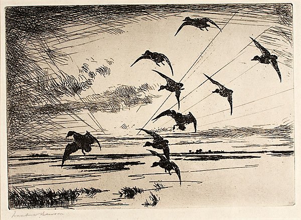 Dawn by Frank Weston Benson : Dawn by Frank Weston Benson Frank Weston Benson (American, 1862-1951), 1924. Etching on paper from an edition of 271, signed in graphite l.l., catalogue raisonné Paff 232; 7 x 10 in. (plate). Pr