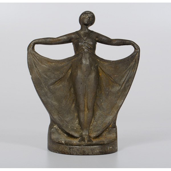 Art Nouveau Plaster Bookend : Art Nouveau Plaster Bookend Continental, 20th century. Plaster and bronze; Ht. 9 in.