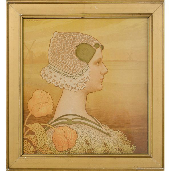 Paul Berthon (French, 1872-1909), Queen Wilhemina : Paul Berthon (French, 1872-1909), Queen Wilhemina Lithograph in colors, with printed name u.l.; 14.75 x 13.5 in.