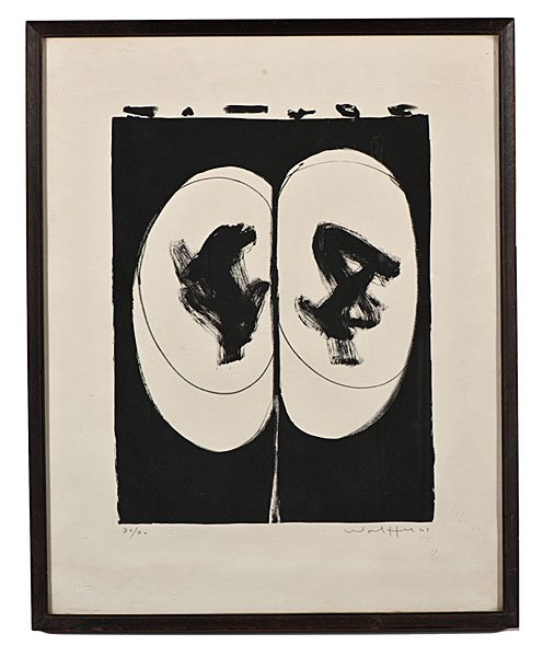 Untitled by Emerson Woelffer : Emerson Woelffer (American, 1914-2003). Lithograph, signed and numbered 20/20 in margin; 18.75 x 14.75 in. (sight). Ex Primus Stuart Galleries, Los Angeles, California, 1961 Ex Collection Betty 