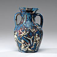 Portland Vase by Viola Frey : Viola Frey (American, 1933-2004), ca 1985. Bronze vase; ht. 11 in. Frey was obsessed with the famed Portland Vase, a Roman cameo glass antiquity that has become one of the most famous objects in the