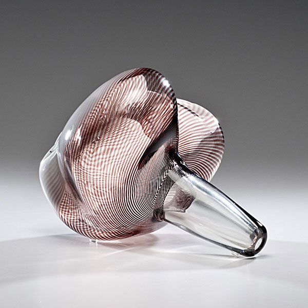 Marvin Lipofsky Venini Series Glass : Martin Lipofsky (American, b. 1938). Mold blown and hot worked glass from the Venini Series, 1972; ht. 12.5, wd. 11.5 in. Marvin Lipofsky was one of the six students that Studio Glass founder Harv